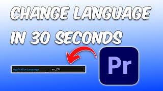 How to Change Language Adobe Premiere Pro 2024