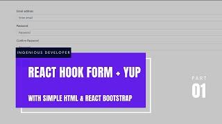 React Hook Form + Yup in simple HTML and React Bootstrap #reactjs #form #website #validation #HTML