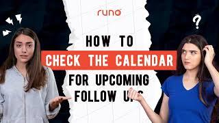 How to check the future follow ups using calendar | Web Version | Runo