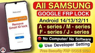 New Method - All Samsung FRP Bypass 2025 Android 11-12-13-14 || No Code *#0*# - No Need TalkBack