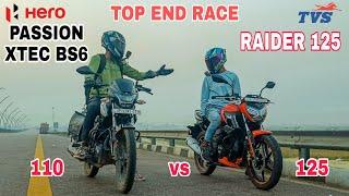 TVS Raider 125 Vs Passion Xtec Drag Race