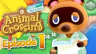 Animal Crossing: New Horizons Gameplay Walkthrough Part 1 - Island Getaway!