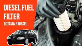 How to replace the diesel fuel filter Octavia mk2 1.9 TDI 