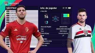 Editar Face Habilidades J. Calleri São Paulo PES 2021 (Usando Copiar Base)