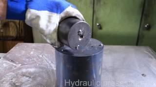 Trying to crush the mighty bearing ball with hydraulic press