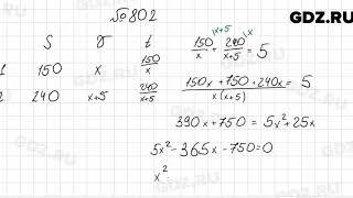№ 802 - Алгебра 8 класс Мерзляк