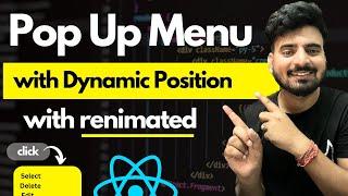  Pop Up Menu with Dynamic Position  | Engineer Codewala