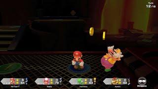 Super Mario Party Jamboree - Mario vs Yoshi vs Bowser vs Toadette - King Bowser's Keep (2 Player)