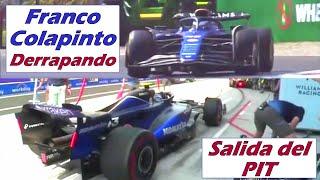 FRANCO COLAPINTO  Derrapando | Salida del PIT |  #colapinto #francocolapinto #williams #formula1