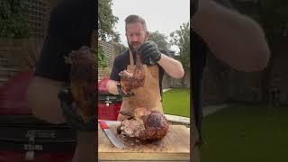 Rotisserie turkey on the big Joe Kamado part 10