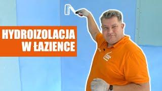 Hydroizolacja w łazience / Folia w płynie i taśma uszczelniająca.