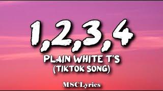 Plain White T's - 1, 2, 3, 4 (Lyrics) | Tiktok  there's only one thing two do three words for you