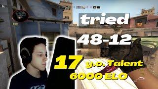 CSGO POV | 17y.o. 6000 ELO - tried (48-12) Mirage POV | FACEIT Ranked | Apr 15, 2023