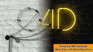 Create a Neon Sign (Cinema 4D Tutorial)