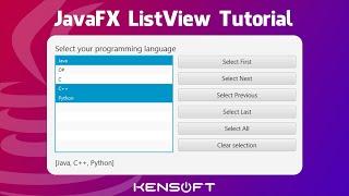 ListView in JavaFX Tutorial | 100% for beginners