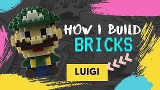 Building LUIGI - MARIO BROSS LEGO mini BRICKS tutorial