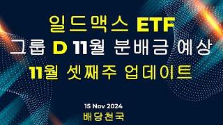 일드맥스 ETF - 그룹 D 11월 분배금 예상 & 11월 셋째주 업데이트