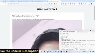 Javascript HTML2PDF.js Example to Export HTML to PDF Document Web App in Browser