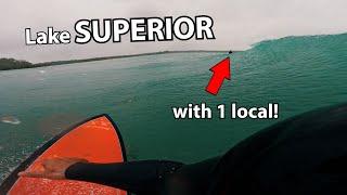 Surfing in Lake Superior for the FIRST time!