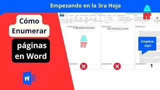 Cómo poner numeración de página en Word