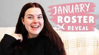 JANUARY ROSTER REVEAL! | New Year, New Destinations | My Cabin Crew Schedule | 2025