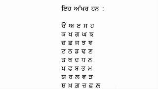 Punjabi Alphabet | Learn basic Punjabi | Punjabi Gurmukhi |