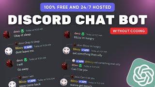 How To Create Discord AI Chat Bot + AI Image Generation For Free Without Coding 24/7 Online in 2024