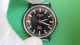 OMAX quartz crystal 50 meters waterproof rowenta made in germany stainless steel back waterresistant