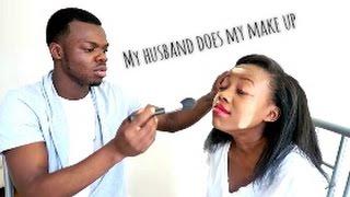 HUSBAND DOES MY MAKEUP CHALLENGE!