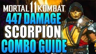 447 Damage Without Krushing Blow - Scorpion Mortal Kombat 11 Combo Tutorial Daryus P