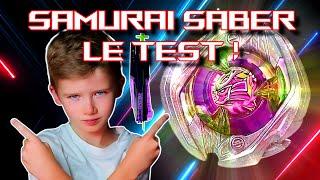 LE TEST COMPLET DE LA TOUPIE BEYBLADE X SAMURAI SABER ! Unboxing, analyse, Battles et combos