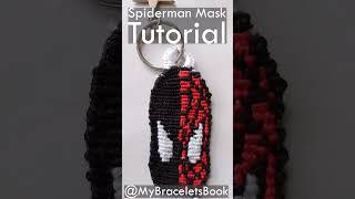 Bracelet Pattern #11291, Spiderman Mask Tutorial, Handmade spider keychain cum wristband tutorial