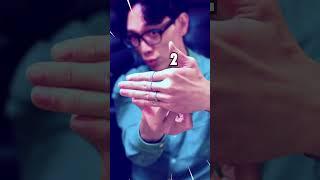 How did he do that? Jumping rubber band MAGIC(effect only) #shorts Rubber band magic