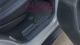 AUSGO 3 Rows TPE 5D Floor Mats for ISUZU MU-X MUX 2021-Onwards Scuff Plate Covered Car Mats