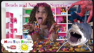 Princess Shark Attack ? Kids Adventure , NANA , Robin from Teen Titans to unbox Beads & Necklaces
