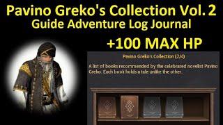 Pavino Greko's Collection Volume 2 (Book 8) Adventurer Log Journal Old Moon BDO Black Desert Online