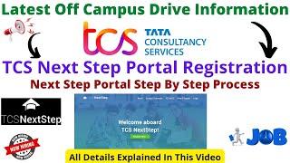 TCS Next Step Full Registration Process || TCS Nextstep || TCS Registration Portal TCS nqt  #tcs