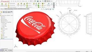 SolidWorks tutorial Coca Cola Cap