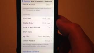 Apple iPhone 6 - iOS 8 - How To Change Contact List Sort Order to First Names