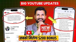 Update :- YouTube Launched 2 New Earning Method | YouTube Bonus | Mid Roll Ads Manuel to Automatic