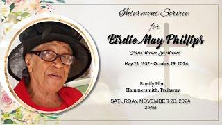 Interment Service for Birdie May Phillips