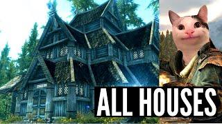 Skyrim Remastered - All Houses Full Tour (Updated)