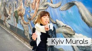 Kyiv city tour. Murals of Kyiv, Ukraine.