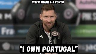 Lionel Messi TROLLS Ronaldo after Free-Kick Goal - Post Match Interview - Inter Miami 2-1 Porto