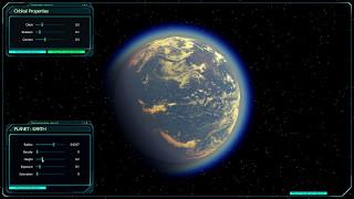 Earth atmospheric scattering shader with user interface