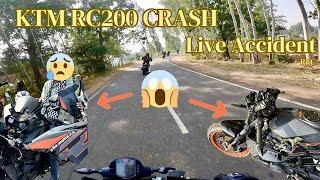 SUNDAY RIDE DAY 1 | KTM RC 200 CRASH | LIVE CRASH