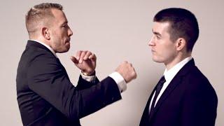 GSP teaches Lex Fridman how to street fight