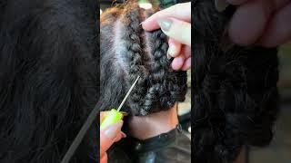 Day in my life natural hair cultivation student #braiding #texturedhair #lucyseitz #beautyschool