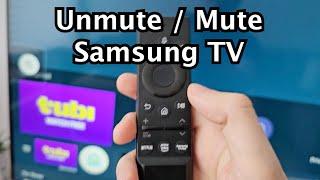 How to Unmute / Mute with Remote - Samsung Smart TV!