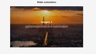 como HACER un CARRUSEL de IMAGENES AUTOMATICO en HTML y CSS 